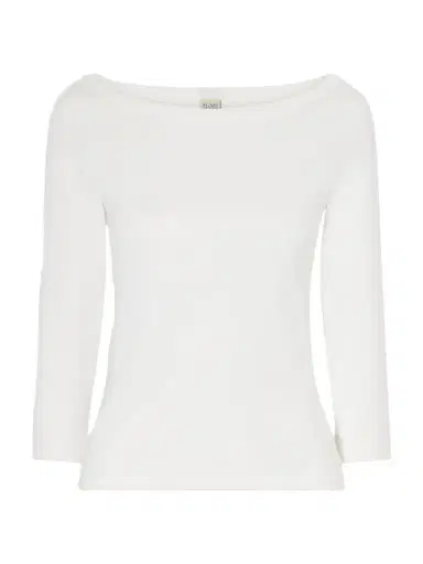 FLORE FLORE Steffi Ribbed Organic Cotton-jersey T-shirt | Thumbnail 1 FLORE FLORE Steffi Ribbed Organic Cotton-jersey T-shirt | Thumbnail 1