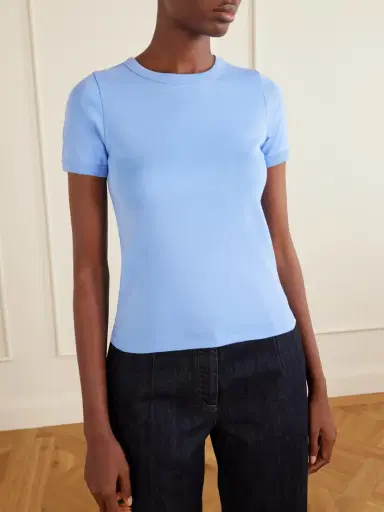 FLORE FLORE Car Ribbed Organic Cotton-jersey T-shirt | Thumbnail 3 FLORE FLORE Car Ribbed Organic Cotton-jersey T-shirt | Thumbnail 3