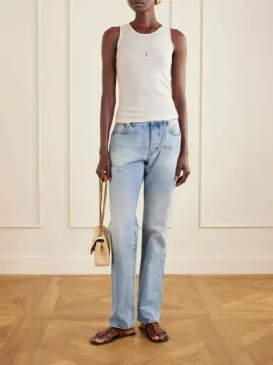 Saint Laurent Loulou Small Leather-trimmed Raffia Shoulder Bag | Thumbnail 3 Saint Laurent Loulou Small Leather-trimmed Raffia Shoulder Bag | Thumbnail 3