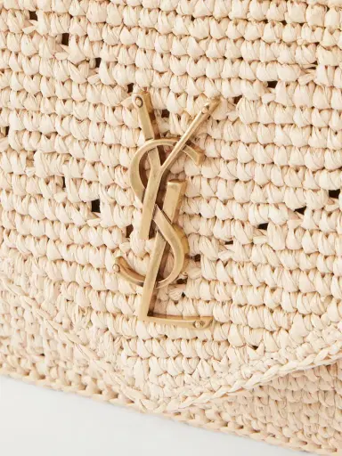 Saint Laurent Loulou Small Leather-trimmed Raffia Shoulder Bag | Thumbnail 5 Saint Laurent Loulou Small Leather-trimmed Raffia Shoulder Bag | Thumbnail 5