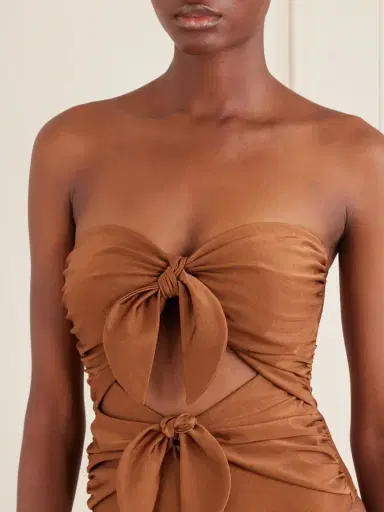 Zimmermann Aster Knot-detailed Gathered Swimsuit | Thumbnail 4 Zimmermann Aster Knot-detailed Gathered Swimsuit | Thumbnail 4