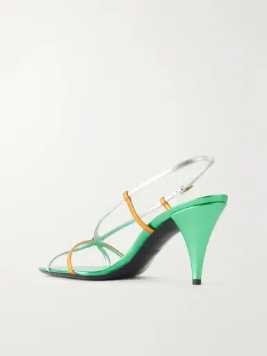 Versace 80 Metallic-leather Sandals | Thumbnail 3 Versace 80 Metallic-leather Sandals | Thumbnail 3