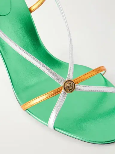 Versace 80 Metallic-leather Sandals | Thumbnail 5 Versace 80 Metallic-leather Sandals | Thumbnail 5