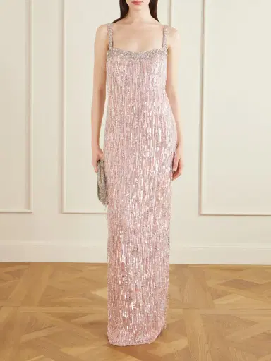 Jenny Packham Fleur Crystal-embellished Sequined Tulle Gown | Thumbnail 2 Jenny Packham Fleur Crystal-embellished Sequined Tulle Gown | Thumbnail 2