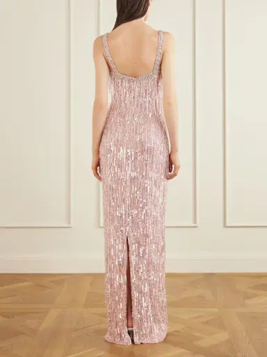 Jenny Packham Fleur Crystal-embellished Sequined Tulle Gown | Thumbnail 3 Jenny Packham Fleur Crystal-embellished Sequined Tulle Gown | Thumbnail 3