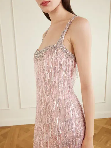 Jenny Packham Fleur Crystal-embellished Sequined Tulle Gown | Thumbnail 4 Jenny Packham Fleur Crystal-embellished Sequined Tulle Gown | Thumbnail 4