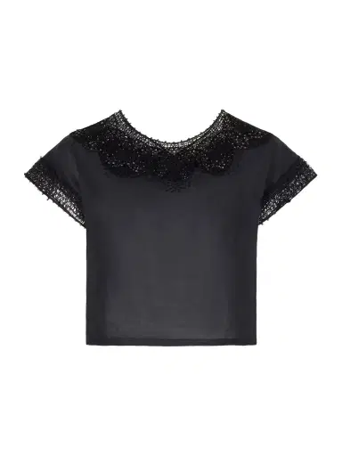 Nili Lotan Caila Crochet-trimmed Ramie Top | Thumbnail 1 Nili Lotan Caila Crochet-trimmed Ramie Top | Thumbnail 1