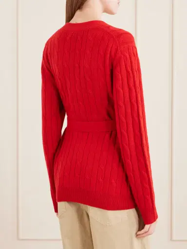 Nili Lotan Tirza Belted Cable-knit Cashmere Cardigan | Thumbnail 3 Nili Lotan Tirza Belted Cable-knit Cashmere Cardigan | Thumbnail 3