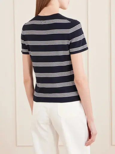 Nili Lotan Lansie Striped Cotton-jersey T-shirt | Thumbnail 4 Nili Lotan Lansie Striped Cotton-jersey T-shirt | Thumbnail 4