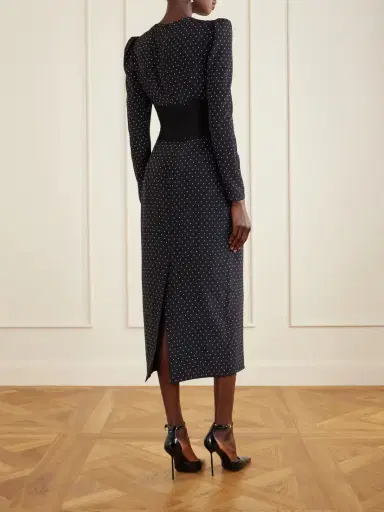 Alessandra Rich Polka-dot Silk Midi Dress | Thumbnail 3 Alessandra Rich Polka-dot Silk Midi Dress | Thumbnail 3
