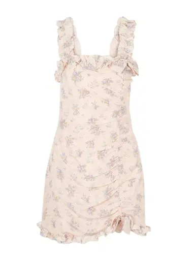 Alessandra Rich Floral-print Silk Mini Dress | Thumbnail 1 Alessandra Rich Floral-print Silk Mini Dress | Thumbnail 1