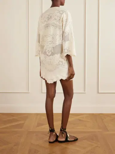 Isabel Marant Solara Lace-up Embroidered Mini Dress | Thumbnail 3 Isabel Marant Solara Lace-up Embroidered Mini Dress | Thumbnail 3