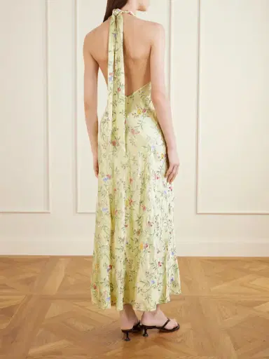 Rixo Dune Floral-embroidered Satin Maxi Dress | Thumbnail 3 Rixo Dune Floral-embroidered Satin Maxi Dress | Thumbnail 3