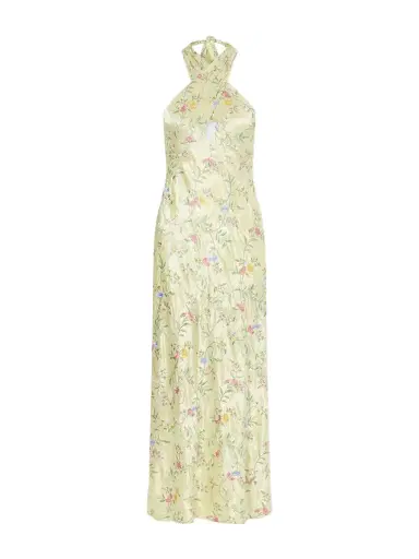 Rixo Dune Floral-embroidered Satin Maxi Dress | Thumbnail 1 Rixo Dune Floral-embroidered Satin Maxi Dress | Thumbnail 1