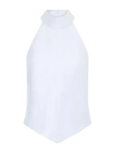 Cult Gaia Bina Linen And Silk-blend Halterneck Top | Thumbnail 1 Cult Gaia Bina Linen And Silk-blend Halterneck Top | Thumbnail 1