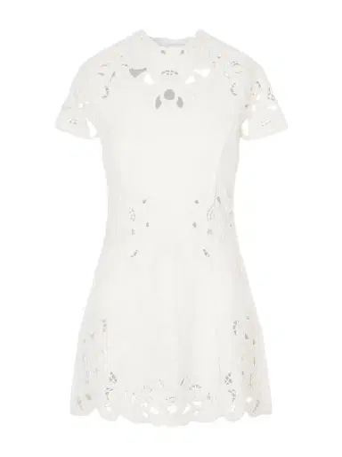 Cult Gaia Zafira Guipure-lace Linen Mini Dress | Thumbnail 1 Cult Gaia Zafira Guipure-lace Linen Mini Dress | Thumbnail 1