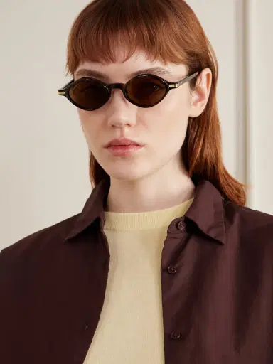Cartier Eyewear Oval-frame Tortoiseshell Acetate Sunglasses | Thumbnail 2 Cartier Eyewear Oval-frame Tortoiseshell Acetate Sunglasses | Thumbnail 2