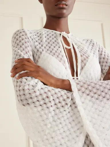 Missoni Striped Metallic Crochet-knit Coverup | Thumbnail 4 Missoni Striped Metallic Crochet-knit Coverup | Thumbnail 4