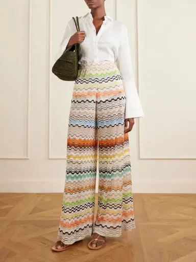 Missoni Striped Crochet-knit Wide-leg Pants | Thumbnail 2 Missoni Striped Crochet-knit Wide-leg Pants | Thumbnail 2