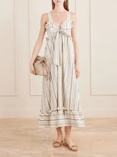 Thierry Colson Valentina Striped Cotton Maxi Dress | Thumbnail 2 Thierry Colson Valentina Striped Cotton Maxi Dress | Thumbnail 2