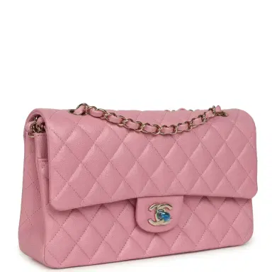 Chanel Chanel Medium Classic Double Flap Bag Pink Shiny Caviar Light Gold Hardware | Thumbnail 2 Chanel Chanel Medium Classic Double Flap Bag Pink Shiny Caviar Light Gold Hardware | Thumbnail 2