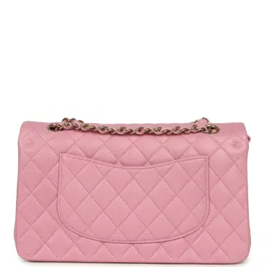 Chanel Chanel Medium Classic Double Flap Bag Pink Shiny Caviar Light Gold Hardware | Thumbnail 4 Chanel Chanel Medium Classic Double Flap Bag Pink Shiny Caviar Light Gold Hardware | Thumbnail 4