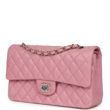 Chanel Chanel Medium Classic Double Flap Bag Pink Shiny Caviar Light Gold Hardware | Thumbnail 5 Chanel Chanel Medium Classic Double Flap Bag Pink Shiny Caviar Light Gold Hardware | Thumbnail 5