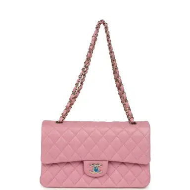 Chanel Chanel Medium Classic Double Flap Bag Pink Shiny Caviar Light Gold Hardware | Thumbnail 7 Chanel Chanel Medium Classic Double Flap Bag Pink Shiny Caviar Light Gold Hardware | Thumbnail 7