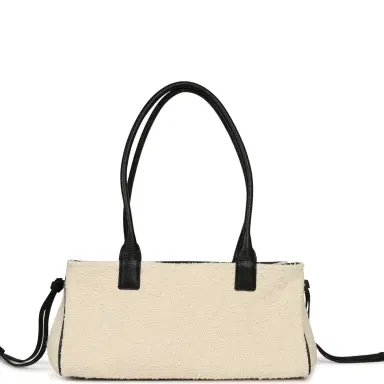 Chanel Chanel Small "Urban Essential" East West Shopping Tote Black Calfskin and White Tweed Boucle Gold Hardware | Thumbnail 4 Chanel Chanel Small "Urban Essential" East West Shopping Tote Black Calfskin and White Tweed Boucle Gold Hardware | Thumbnail 4