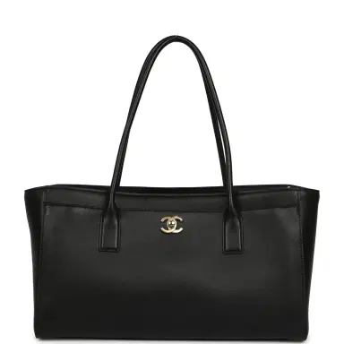 Chanel Chanel Small Cerf Shopping Bag Black Calfskin Gold Hardware | Thumbnail 1 Chanel Chanel Small Cerf Shopping Bag Black Calfskin Gold Hardware | Thumbnail 1