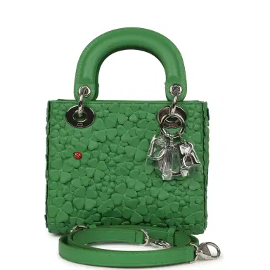 Dior Christian Dior Mini Lady Dior Bag "Clover" Shamrock Lucky Green Lambskin Silver Hardware | Thumbnail 1 Dior Christian Dior Mini Lady Dior Bag "Clover" Shamrock Lucky Green Lambskin Silver Hardware | Thumbnail 1