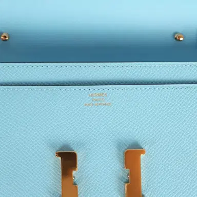 HERMÈS Hermes Constance Wallet To Go Celeste Epsom Gold Hardware | Thumbnail 7 HERMÈS Hermes Constance Wallet To Go Celeste Epsom Gold Hardware | Thumbnail 7