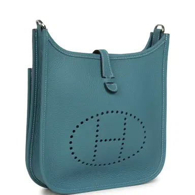 HERMÈS Hermes Evelyne 23 Blue Jean Clemence Palladium Hardware | Thumbnail 2 HERMÈS Hermes Evelyne 23 Blue Jean Clemence Palladium Hardware | Thumbnail 2