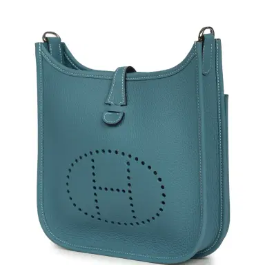 HERMÈS Hermes Evelyne 23 Blue Jean Clemence Palladium Hardware | Thumbnail 5 HERMÈS Hermes Evelyne 23 Blue Jean Clemence Palladium Hardware | Thumbnail 5