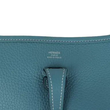 HERMÈS Hermes Evelyne 23 Blue Jean Clemence Palladium Hardware | Thumbnail 7 HERMÈS Hermes Evelyne 23 Blue Jean Clemence Palladium Hardware | Thumbnail 7