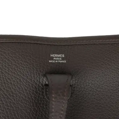 HERMÈS Hermes Evelyne 23 Ebene Clemence Palladium Hardware | Thumbnail 7 HERMÈS Hermes Evelyne 23 Ebene Clemence Palladium Hardware | Thumbnail 7