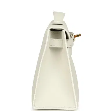 HERMÈS Hermes Kelly Pochette White Swift Gold Hardware | Thumbnail 3 HERMÈS Hermes Kelly Pochette White Swift Gold Hardware | Thumbnail 3