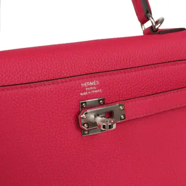 HERMÈS Hermes Kelly Retourne 25 Rose Mexico Togo Palladium Hardware | Thumbnail 7 HERMÈS Hermes Kelly Retourne 25 Rose Mexico Togo Palladium Hardware | Thumbnail 7