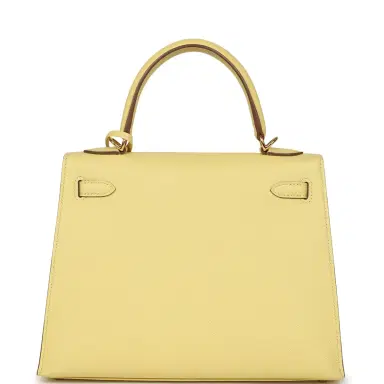HERMÈS Hermes Kelly Sellier 25 Jaune Poussin Epsom Gold Hardware | Thumbnail 4 HERMÈS Hermes Kelly Sellier 25 Jaune Poussin Epsom Gold Hardware | Thumbnail 4