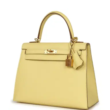 HERMÈS Hermes Kelly Sellier 25 Jaune Poussin Epsom Gold Hardware | Thumbnail 5 HERMÈS Hermes Kelly Sellier 25 Jaune Poussin Epsom Gold Hardware | Thumbnail 5