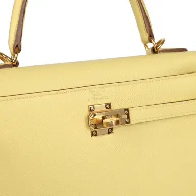 HERMÈS Hermes Kelly Sellier 25 Jaune Poussin Epsom Gold Hardware | Thumbnail 7 HERMÈS Hermes Kelly Sellier 25 Jaune Poussin Epsom Gold Hardware | Thumbnail 7
