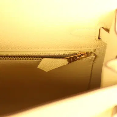 HERMÈS Hermes Kelly Sellier 25 Jaune Poussin Epsom Gold Hardware | Thumbnail 9 HERMÈS Hermes Kelly Sellier 25 Jaune Poussin Epsom Gold Hardware | Thumbnail 9