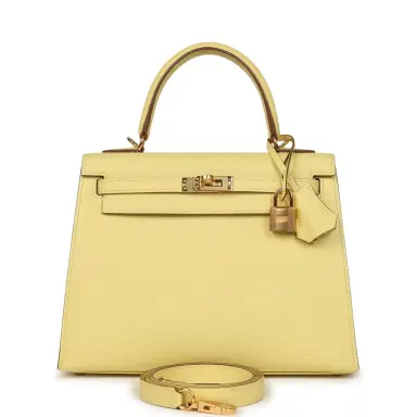 HERMÈS Hermes Kelly Sellier 25 Jaune Poussin Epsom Gold Hardware | Thumbnail 1 HERMÈS Hermes Kelly Sellier 25 Jaune Poussin Epsom Gold Hardware | Thumbnail 1