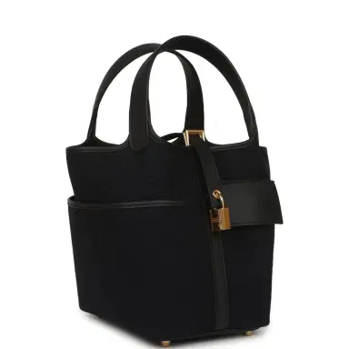 HERMÈS Hermes Picotin Cargo 18 Black Toile Goeland and Swift Gold Hardware | Thumbnail 2 HERMÈS Hermes Picotin Cargo 18 Black Toile Goeland and Swift Gold Hardware | Thumbnail 2