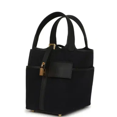 HERMÈS Hermes Picotin Cargo 18 Black Toile Goeland and Swift Gold Hardware | Thumbnail 5 HERMÈS Hermes Picotin Cargo 18 Black Toile Goeland and Swift Gold Hardware | Thumbnail 5