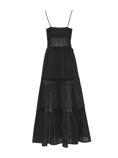 Loretta Caponi Demi Macrame Intarsia Midi Dress | Thumbnail 2 Loretta Caponi Demi Macrame Intarsia Midi Dress | Thumbnail 2