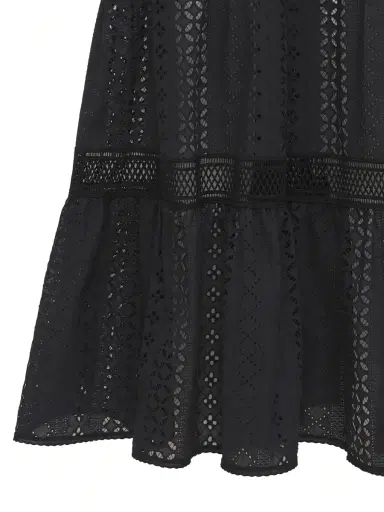 Loretta Caponi Demi Macrame Intarsia Midi Dress | Thumbnail 3 Loretta Caponi Demi Macrame Intarsia Midi Dress | Thumbnail 3