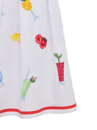 Loretta Caponi Giardino Embroidered Poplin Shirtdress | Thumbnail 3 Loretta Caponi Giardino Embroidered Poplin Shirtdress | Thumbnail 3