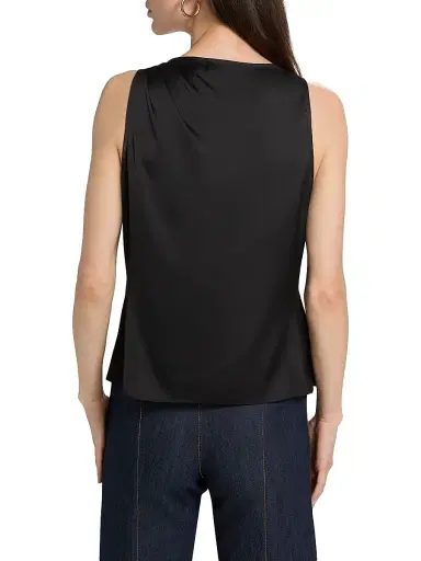 Cinq à Sept Women's Bangle Elora Cowlneck Satin Top - Black | Thumbnail 5 Cinq à Sept Women's Bangle Elora Cowlneck Satin Top - Black | Thumbnail 5