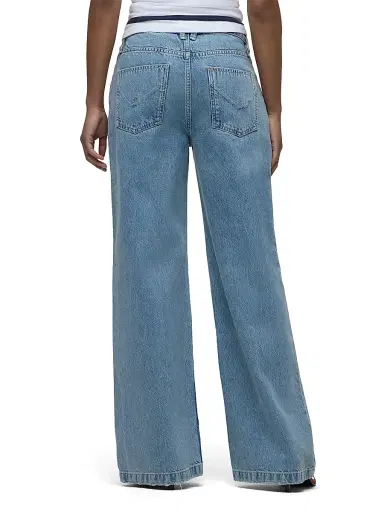 Hudson Jeans Women's Rylee Low-Rise Wide-Leg Jeans - Double Take - Size 34 | Thumbnail 6 Hudson Jeans Women's Rylee Low-Rise Wide-Leg Jeans - Double Take - Size 34 | Thumbnail 6